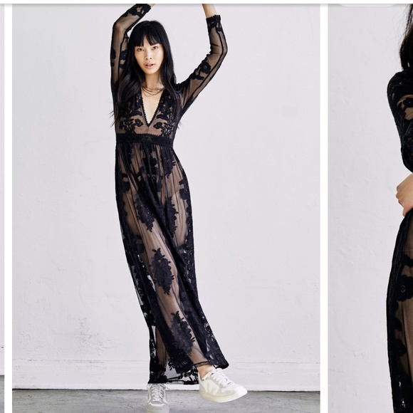 For Love and Lemons Temecula Dress black nwt